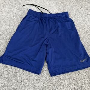 Nike Dri-FIT Shorts Mens Large Blue Mesh Athletic Basketball Running 9 Inseam